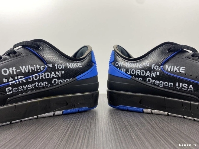 Retro 2 Jordan SP DJ4375-004 Off-White Low Black Blue 0729